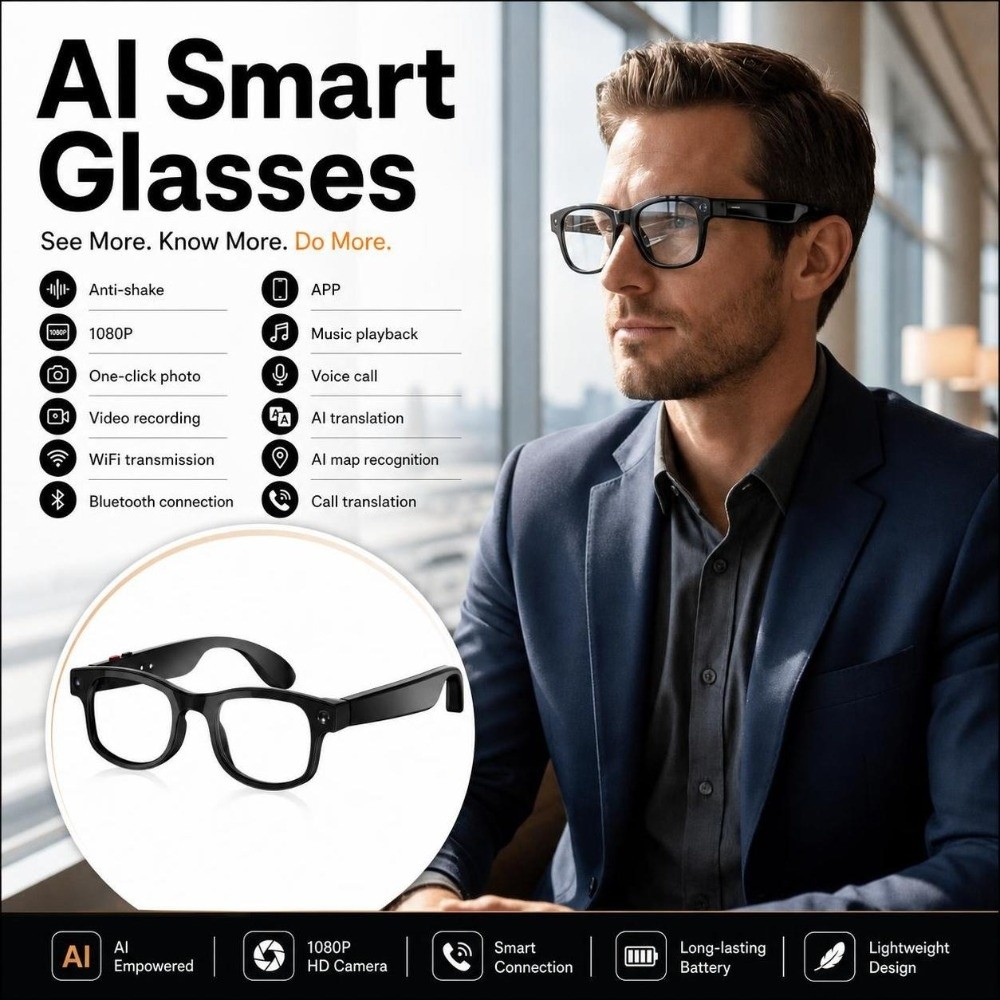 2'si 1 Arada Yapay Zeka Akıllı - Smart Glasses Lens incelemesi ve fiyatı